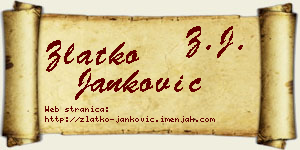 Zlatko Janković vizit kartica